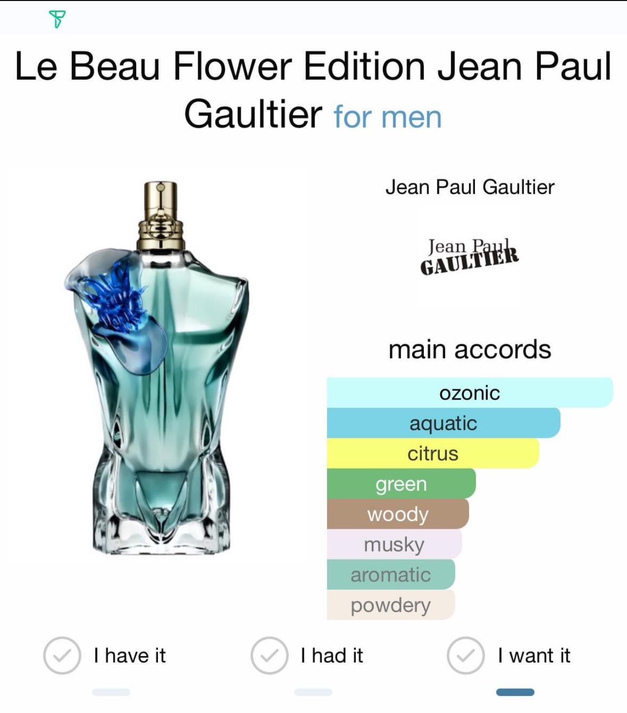 Jean Paul Gaultier le beau flower